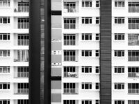 white and black city buildings