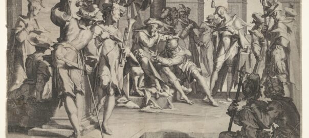 The Judge Bias Shedding Tears, plate IX from Thronus Justitiæ