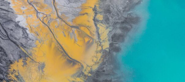 aerial view of body of water