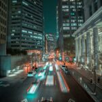 cars on road in city during night time