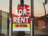 for rent sign on window